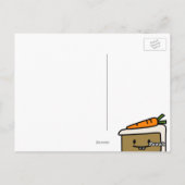 Carrot Cake Slice Hasen Zähne Eiswürfel Postkarte (Rückseite)
