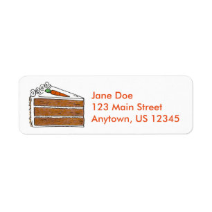 Carrot Cake Slice mit Zuckerguss Rücksendeadresse