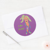 Carrot Cara Glossy Round Sticker (Umschlag)