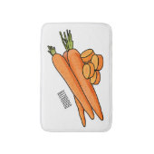 Carrot-Cartoon-Abbildung Badematte (Vorderseite Vertikal)