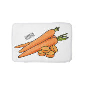 Carrot-Cartoon-Abbildung Badematte (Vorderseite)