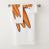Carrot-Cartoon-Abbildung Badhandtuch Set (Insitu)