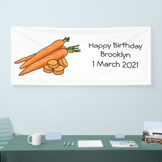 Carrot-Cartoon-Abbildung Banner (Messe)