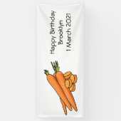 Carrot-Cartoon-Abbildung Banner (Vertikal)