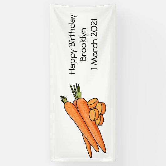 Carrot-Cartoon-Abbildung Banner (Vertikal)
