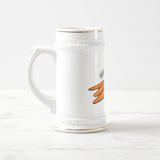 Carrot-Cartoon-Abbildung Bierglas (Links)