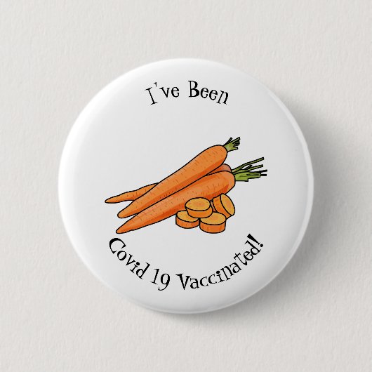 Carrot-Cartoon-Abbildung Button (Vorderseite)