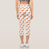 Carrot-Cartoon-Abbildung Capri Leggings (Rückseite)