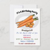 Carrot-Cartoon-Abbildung Einladung (Vorderseite)