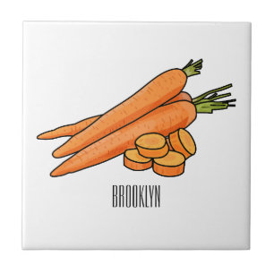 Carrot-Cartoon-Abbildung Fliese
