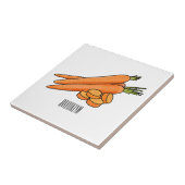 Carrot-Cartoon-Abbildung Fliese (Seite)