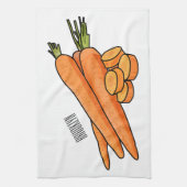 Carrot-Cartoon-Abbildung Geschirrtuch (Vertikal)