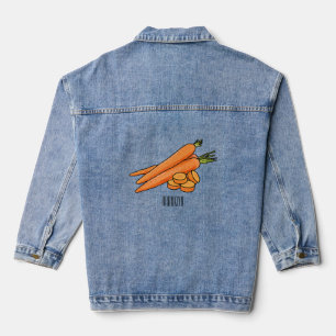 Carrot-Cartoon-Abbildung Jeansjacke