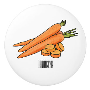 Carrot-Cartoon-Abbildung Keramikknauf