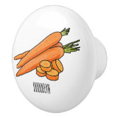 Carrot-Cartoon-Abbildung Keramikknauf (Rechts)