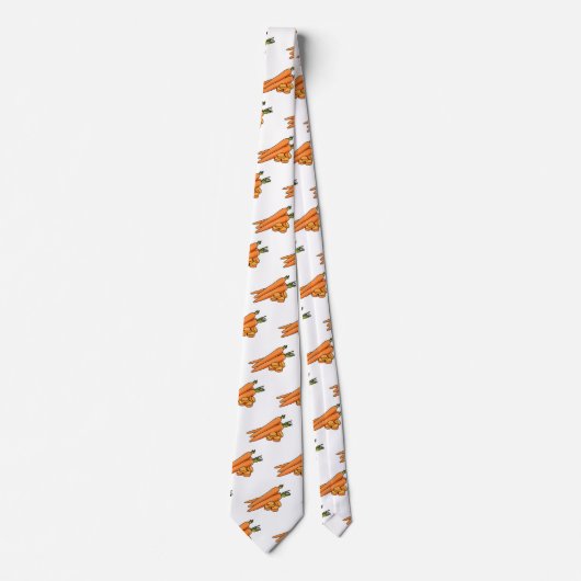 Carrot-Cartoon-Abbildung Krawatte (Vorderseite)