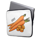 Carrot-Cartoon-Abbildung Laptopschutzhülle (Vorderseite Links)
