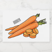 Carrot-Cartoon-Abbildung Lebensmitteletikett (Einzelnes Label)