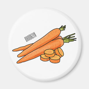 Carrot-Cartoon-Abbildung Magnet
