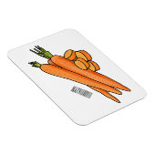Carrot-Cartoon-Abbildung Magnet (Rechte Seite)