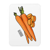 Carrot-Cartoon-Abbildung Magnet (Vertikal)