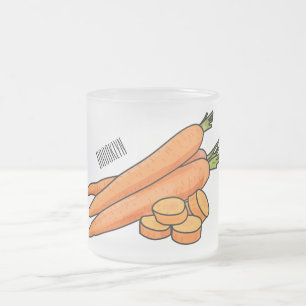 Carrot-Cartoon-Abbildung Mattglastasse