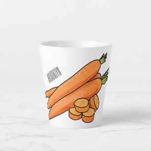 Carrot-Cartoon-Abbildung Milchtasse