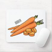 Carrot-Cartoon-Abbildung Mousepad (Mit Mouse)