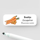 Carrot-Cartoon-Abbildung Namensschild (Beispiel)