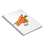 Carrot-Cartoon-Abbildung Notizblock (Rechte Seite)