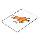 Carrot-Cartoon-Abbildung Notizblock (Linke Seite)