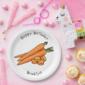 Carrot-Cartoon-Abbildung Pappteller (Party)