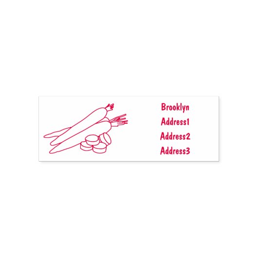 Carrot-Cartoon-Abbildung Permastempel (Design)