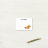 Carrot-Cartoon-Abbildung Post-it Klebezettel (Auf Schreibtisch)