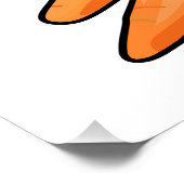 Carrot-Cartoon-Abbildung Poster (Ecke)