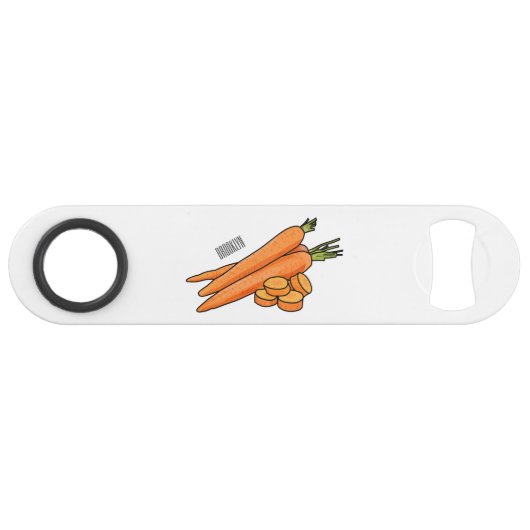 Carrot-Cartoon-Abbildung Speed Flaschenöffner (Vorderseite (Horizontal))