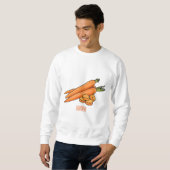 Carrot-Cartoon-Abbildung Sweatshirt (Vorne ganz)