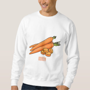 Carrot-Cartoon-Abbildung Sweatshirt