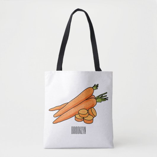 Carrot-Cartoon-Abbildung Tasche (Vorderseite)