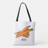 Carrot-Cartoon-Abbildung Tasche (Rückseite)