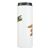 Carrot-Cartoon-Abbildung Thermosbecher (Rückseite)