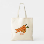 Carrot-Cartoon-Abbildung Tragetasche (Rückseite)