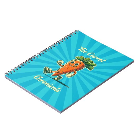 Carrot Chronicals Retro Cartoon notebook Notizblock (Linke Seite)