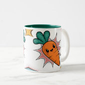 Carrot Comic Classic Tasse 2 Tone Green Interieur (VorderseiteRechts)
