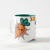 Carrot Comic Classic Tasse 2 Tone Green Interieur (Vorderseite Links)