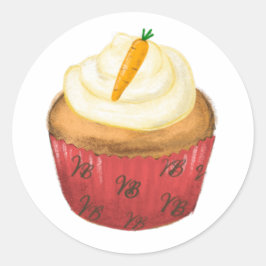 Carrot Cupcake aus Wiener Bäckereiaufkleber Runder Aufkleber