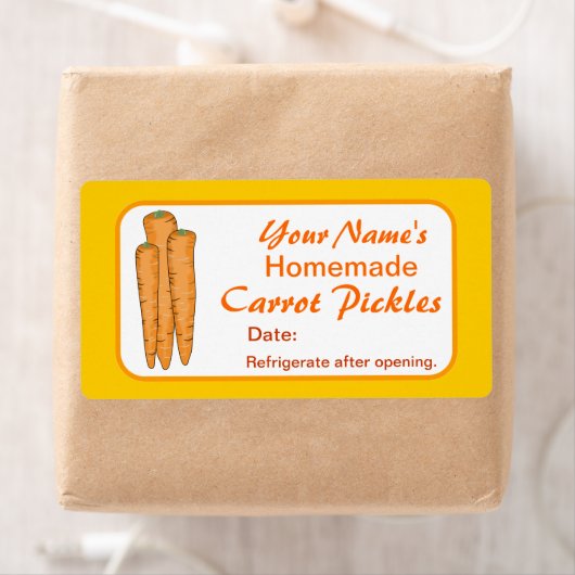 Carrot Custom Pickle Jar Labels Personalisiert (Insitu)