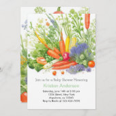 Carrot Dreams Babydusche Einladung (Vorne/Hinten)