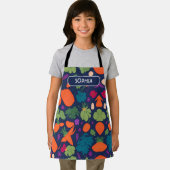 Carrot Floral Personalisiertes Muster Schürze (Insitu)