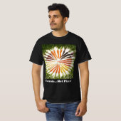 Carrot Gemüse Regenbogenmuster dunkler Wert T-Shirt (Vorne ganz)
